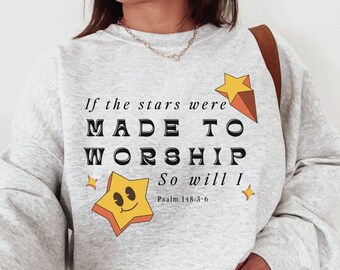 Felpa con versetto della Bibbia Made To Worship Felpa con girocollo cristiano Merch cristiano Abbigliamento di Gesù Abbigliamento cattolico Abbigliamento cristiano