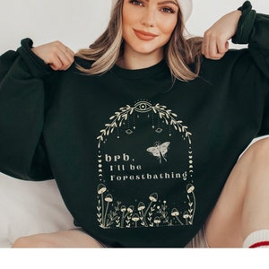 Mushroom Sweatshirt Goblincore Sweater Evil Eye Cottagecore Sweatshirt Moth Sweatshirt Mushroom Sweater Cottagecore Sweater Witch Sweatshirt