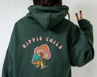 Champignon Hoodie Cottagecore Hoodie Champignon Sweat-shirt Esthétique Hoodie Champignon Vêtements Hippie Vêtements Trippy Hoodie Champignon Top
