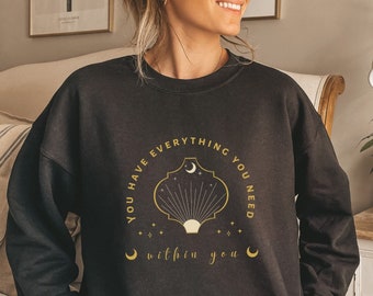 Sudadera Luna Sudadera Bruja Sudadera Mística Sudadera Bruja Ropa Bruja Sudadera Estética Sudadera Sudadera Celestial Sudadera Afirmación Sudadera