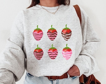 Strawberry Sweatshirt Cottagecore Sweatshirt Cottagecore Sweater Strawberry Clothing Cottagecore Clothing Strawberry Crewneck Fruit Sweater