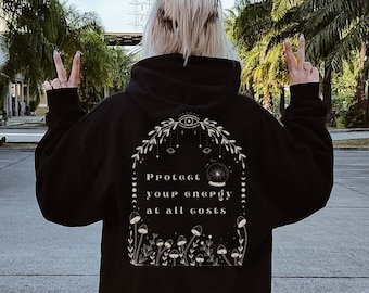 Mushroom Hoodie Goblincore Hoodie Goblincore Sweater Celestial Hoodie Goblincore Clothing Mystical Sweater Cottage Core Clothes Fairy Core