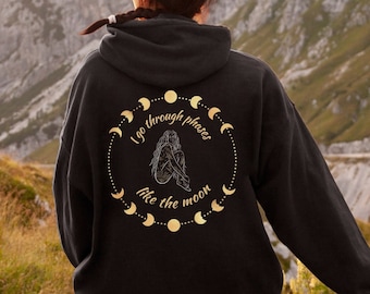 Moon Felpa con cappuccio Moon Phase Felpa con cappuccio Mistico Felpa con cappuccio Estetica Felpa con cappuccio Witchy Felpa con cappuccio Celestiale Con cappuccio Sole E Luna Felpa con cappuccio Luna Felpa