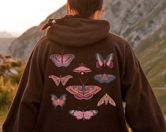 Moth Hoodie Moth Sweatshirt Cottagecore Hoodie Cottagecore Sweatshirt Goblincore Hoodie Cottagecore Clothing Entomology Shirt Moth Shirt