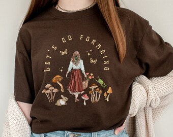 Fairy Grunge Fairy Grunge Clothing Mushroom Shirt Moth Shirt Cottagecore Shirt Goblincore Clothing Goblincore Shirt Pastel Goth Clothing