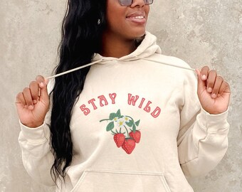 Strawberry Hoodie Strawberry Sweatshirt Strawberry Sweater Cottagecore Hoodie Cottagecore Sweatshirt Strawberry Clothing Cottagecore Clothes