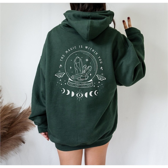 Manifestation Hoodie Moth Hoodie Spiritual Hoodie Crystal Hoodie