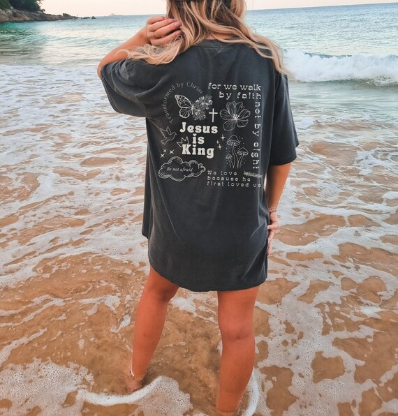 Jesus Is King Shirt Daughter Of The King Mushroom Shirt Faith Based Shirt Butterfly Shirt Made To Worship Cottagecore Shirt Christian Merch
