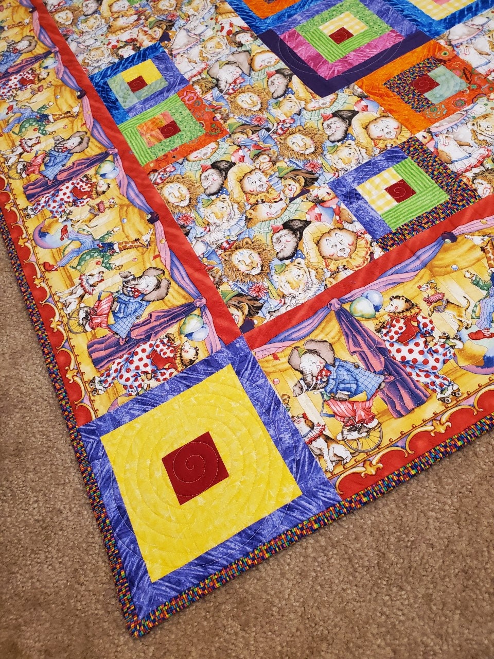 【新品】CIRCUSCIRCUS✧Chic Quilting JK (M) Handmade Modern Quilt, 57 X 57 Inches, Gender Neutral