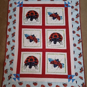 Handmade Modern Quilt, 57 X 57 Inches, Gender Neutral