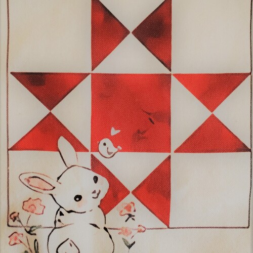 Handmade Modern Quilt, 57 X 57 Inches, Gender Neutral