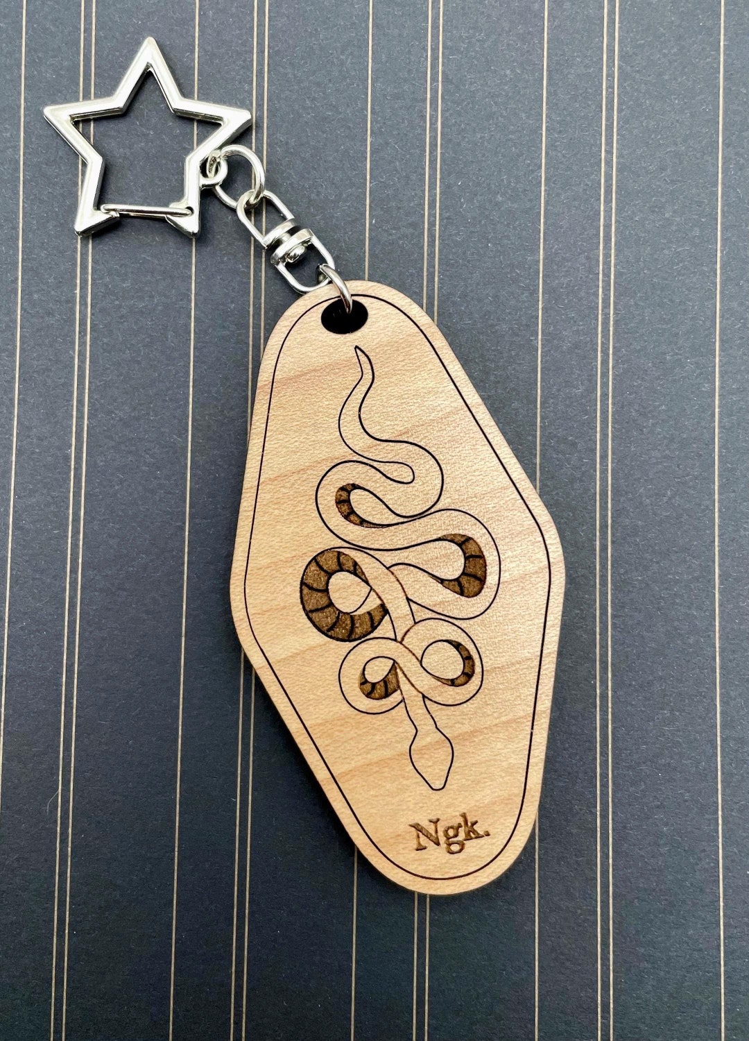 Knv Keychains Ngk Wood Keychain - Etsy