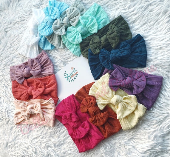 Baby Headbow Cable Knit Baby Headwrap