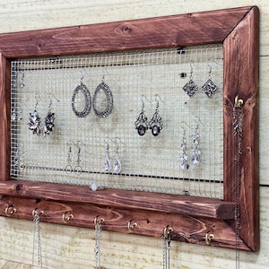 Handmade Wooden Jewelry Display, Jewelry Holder, Earring Holder, Necklace Holder, Custom