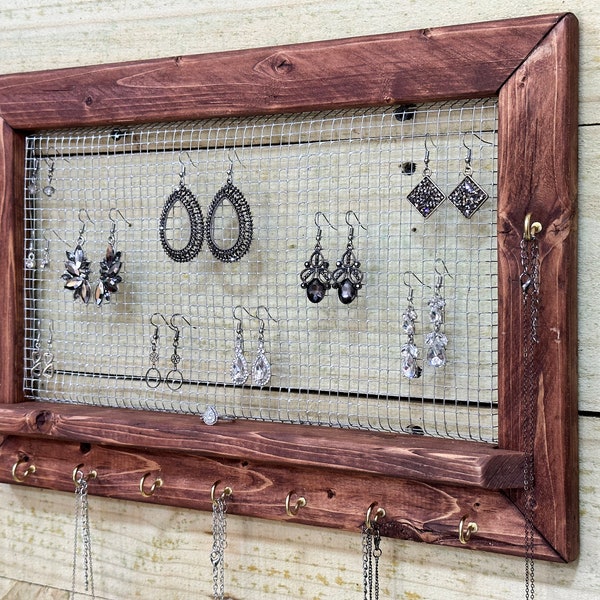 Handmade Wooden Jewelry Display, Jewelry Holder, Earring Holder, Necklace Holder, Custom