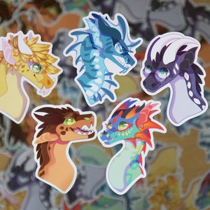 Adesivi Dragonets of Destiny (3 pollici, Ali di fuoco)