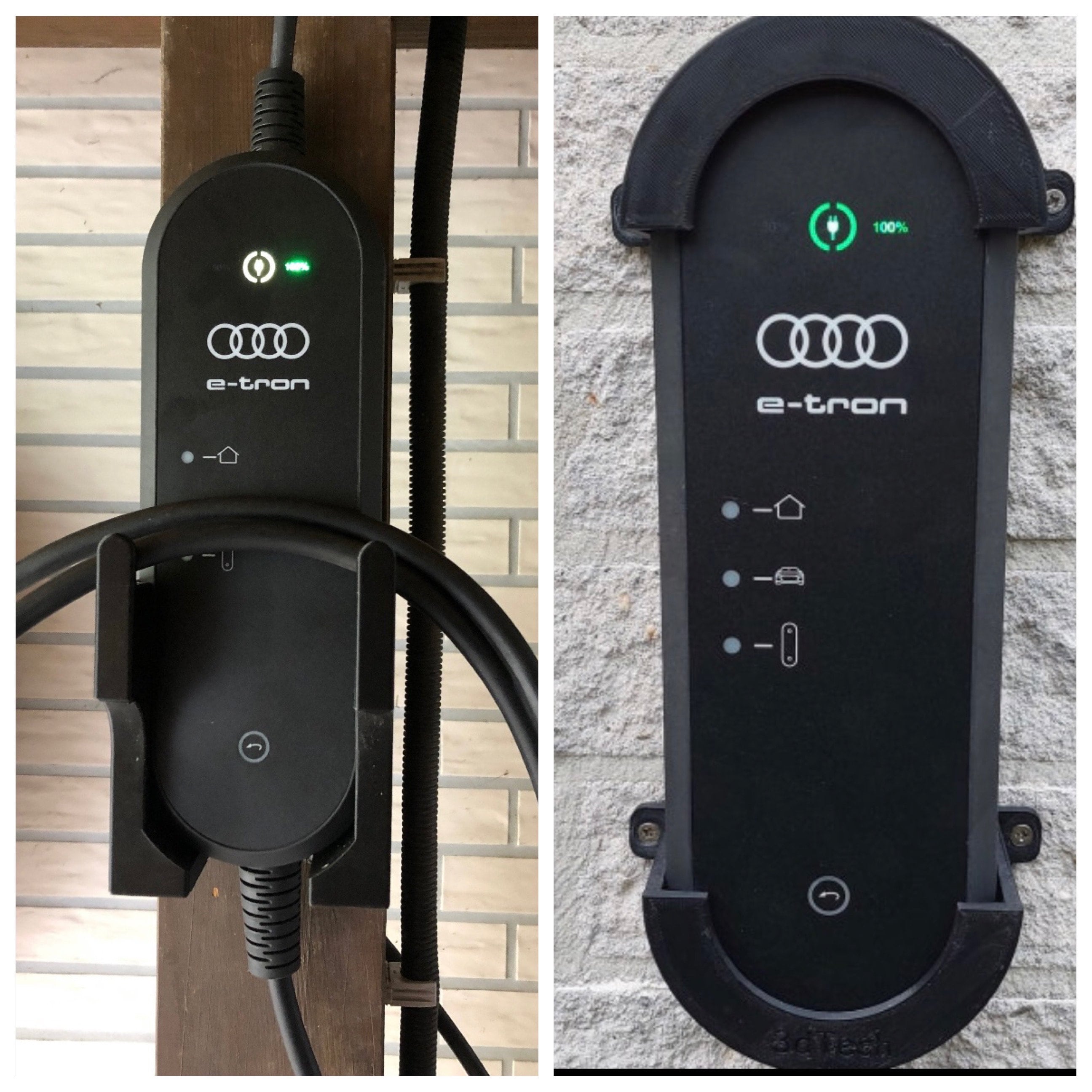 Audi etron Holding Caps Wandhalterung Stecker Typ 2 Kabel Wallbox