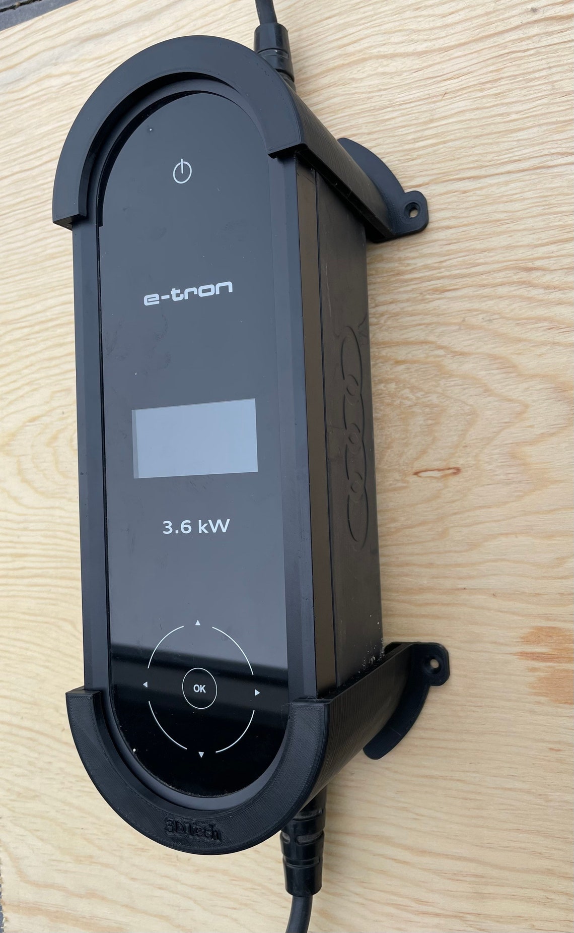 Audi Etron Holder Wall Mount Plug Type 2 EV Charger Cable Wallbox Evse