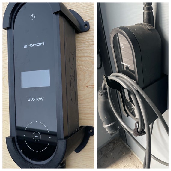 Audi Etron Holder Wall Mount Plug Type 2 EV Charger Cable Wallbox