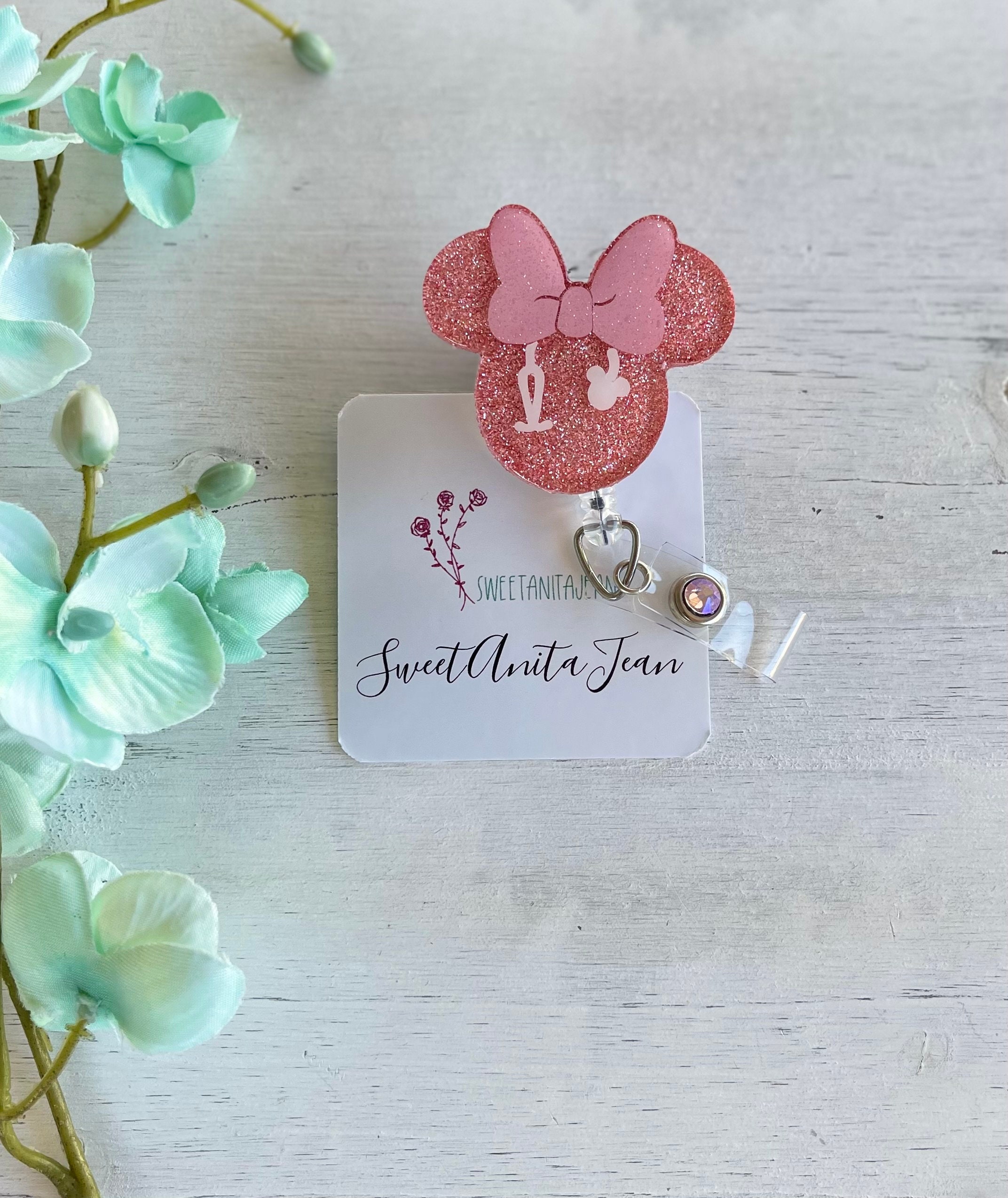 Baby Mickey & Minnie Mouse Retractable ID Badge Reel – Zipperedheart