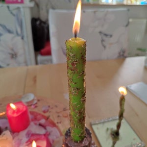 Ritualkerze für das Thema Geldfluss, Money candle Bild 2