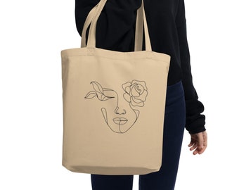 Eco Tote Bag/ aesthetic tote bag/ organic cotton tote bag/ shopping tote bag