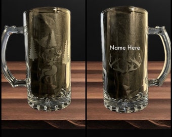 Custom Etched Beer Mug, Medium Sized, For Friends, For Family,