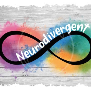 Nuerodivergent  svg png jpg sublimation waterslide image best seller Nuerodiverse crafting decal Autism ADHD