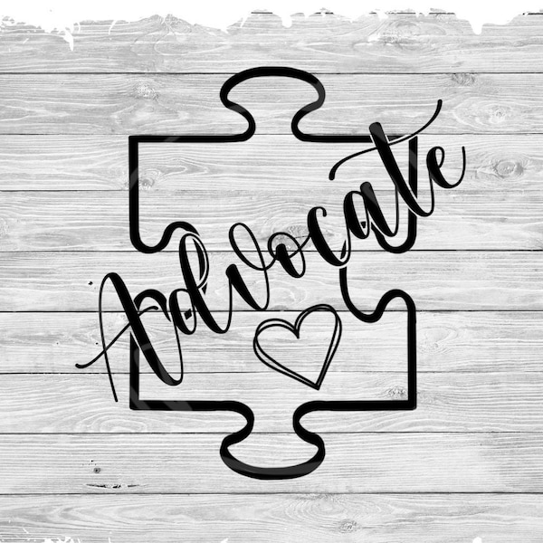 Advocate svg png jpg sublimation waterslide image best seller Nuerodiverse crafting decal Autism adhd puzzle piece