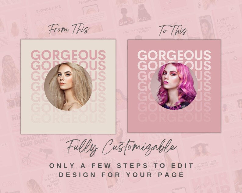 230 Hairstylist Instagram Templates. Hair Salon. Canva Hairdresser