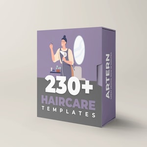 Hairstylist Instagram Templates. Hair Salon. Canva Hairdresser. Social Media Templates.