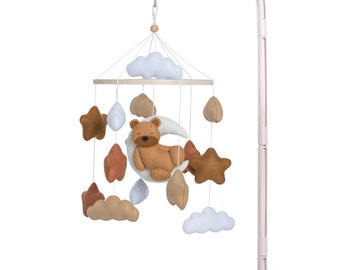 Baby Mobile Handmade | Custom Name | Bear Mobile | Nursery Mobile | Baby Shower Gift | Felt Mobile