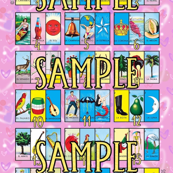 Loteria Free Boards Etsy
