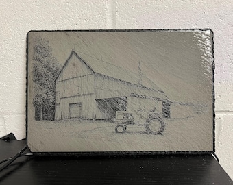 Personalisierte Schiefertafel mit Gravur • Personalisiertes Erinnerungsgeschenk • Hochzeits- oder Jahrestags-Andenken • Individuelles Foto auf Schieferschild