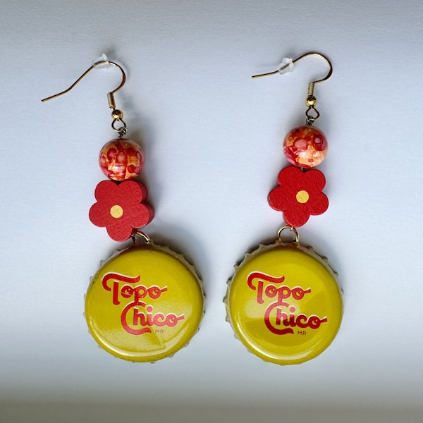 Topo Chico Bottle Cap Earrings