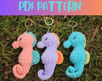 Crochet Seahorse Keychain Pattern