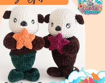 Crochet Sea Otters With Starfish Pattern Download Ocean Animals Plushies