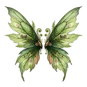 Skogsälvvingar 14 PNG Clipart-paket, fantasimagisk skogsmark Clipart (digital nedladdning)