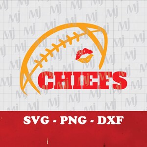 Chiefs Football Kiss SVG: Funny Football Season Clipart (Digital Download)
