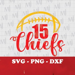 Chiefs Football SVG: Quarterback Team Clipart (Digital download)