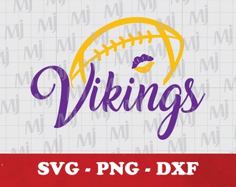 Fútbol americano de los Vikings SVG: Clipart divertido de la temporada de fútbol americano (descarga digital)