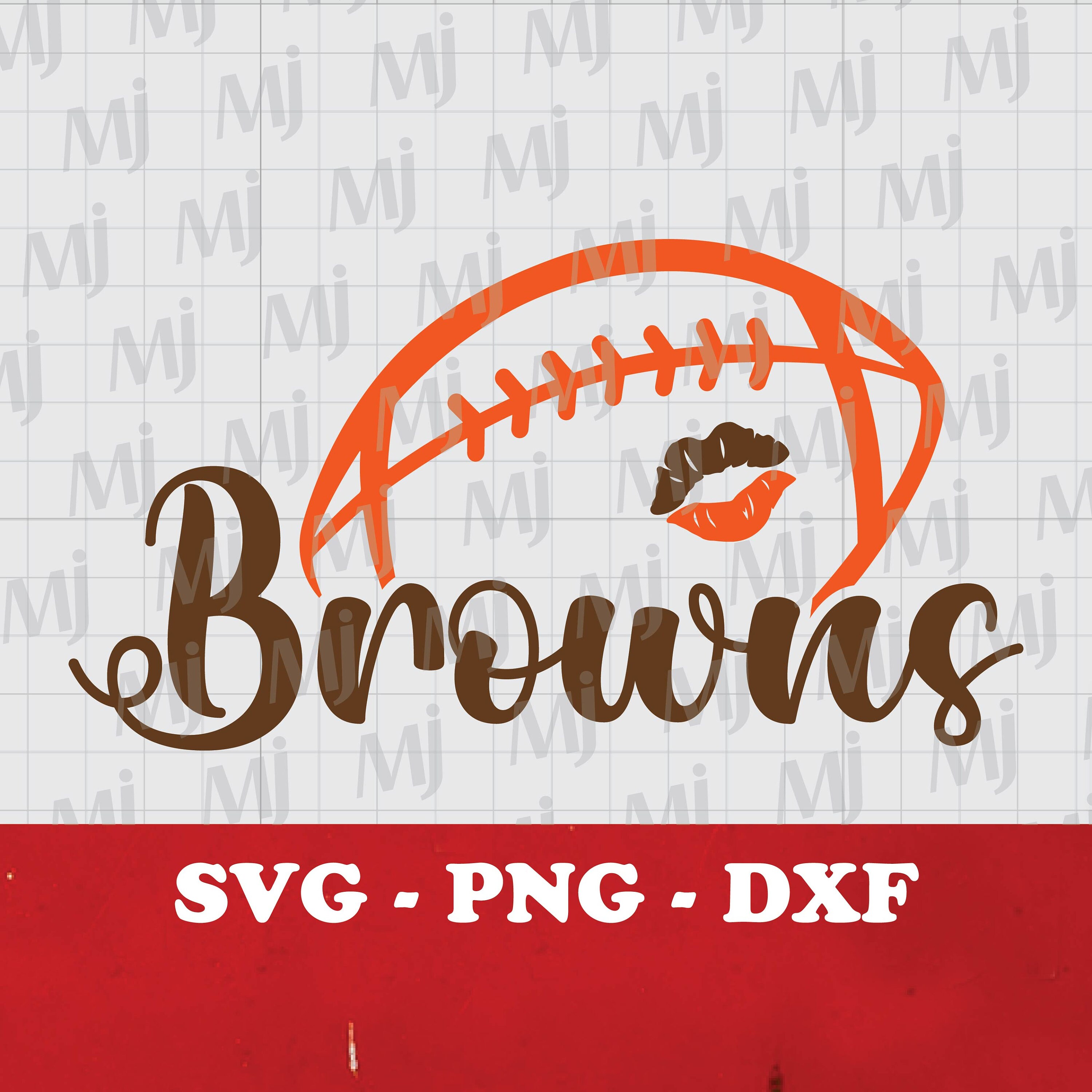 Beso de los Browns en formato SVG: Clipart divertido de la temporada de fútbol (Descarga digital)
