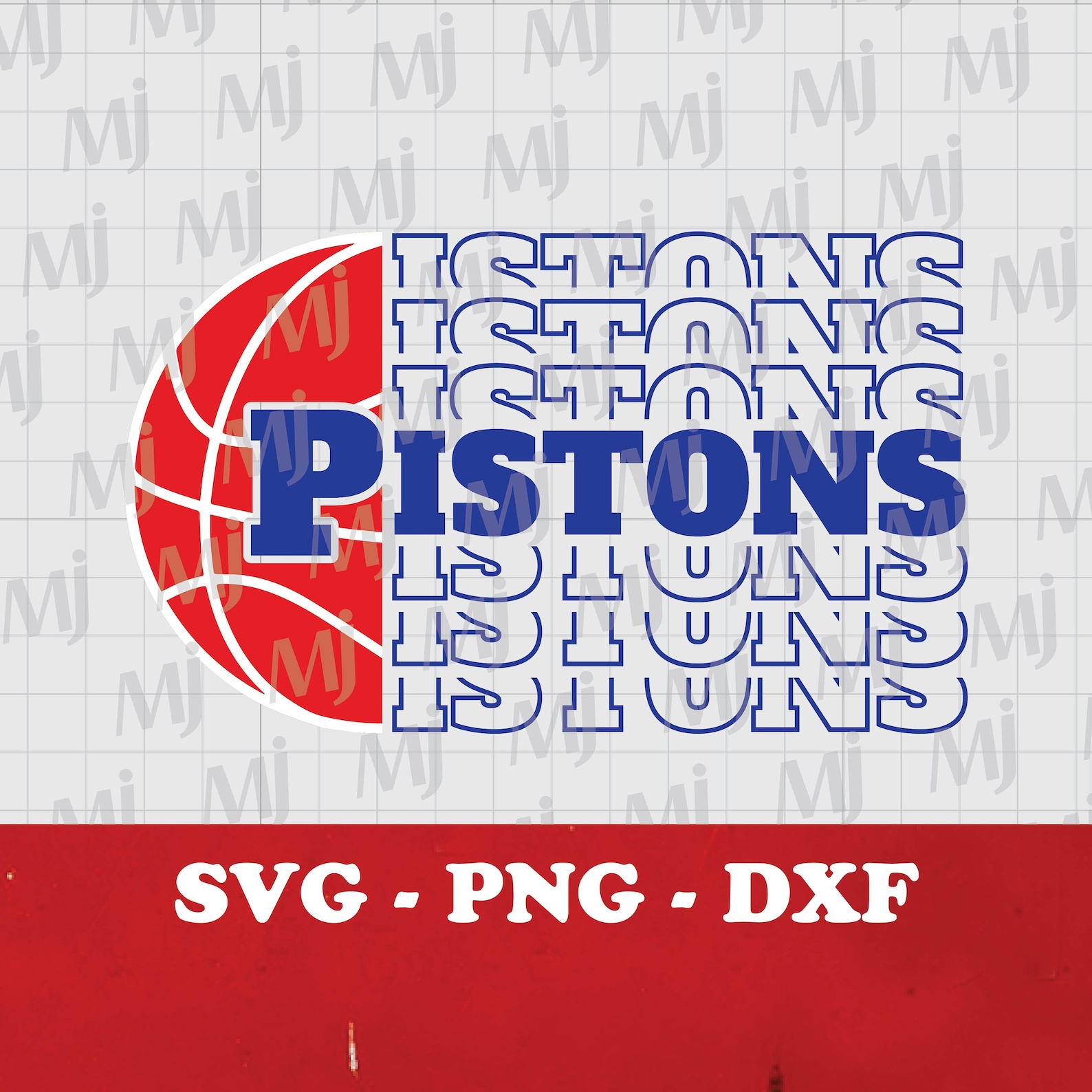 Pistons Basketball Svg, Pistons Team Lover, Pistons Shirt, Basketball