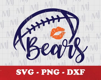 Beso de osos de fútbol SVG: Clipart divertido de la temporada de fútbol (descarga digital)