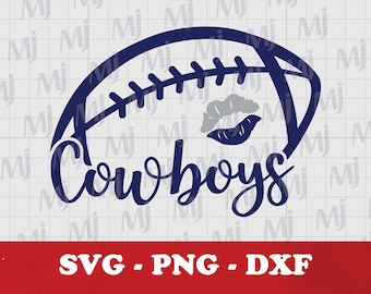 Beso de los Cowboys en formato SVG: Clipart divertido de la temporada de fútbol americano (Descarga digital)