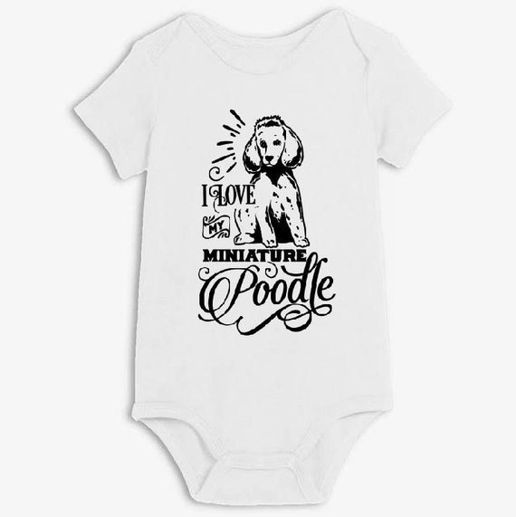 Miniature Poodle Baby Bodysuit