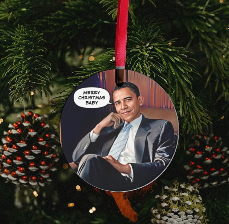 Obama Christmas Ornament 