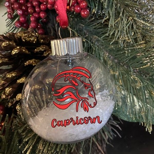 Capricorn Christmas Ornament