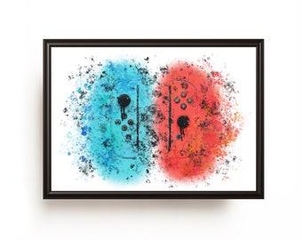 Switch Gamer Room Print, Wall Decor Gaming Room Art, Nintendo Poster Games Prints, Kids Bedroom