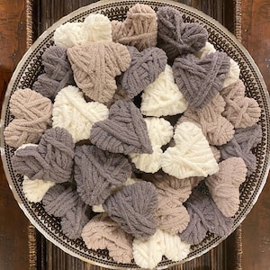 Yarn Hearts Heart Decoration, Heart Shape Diffuser, Yarn Hearts, Wedding Day Hearts, Farmhouse Decor Rustic Decor, Bowl Filler, Vase Filler